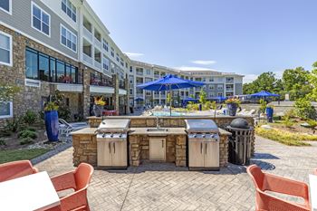 Grilling Area at Residence at Tailrace Marina, Mount Holly, North Carolina, 28120